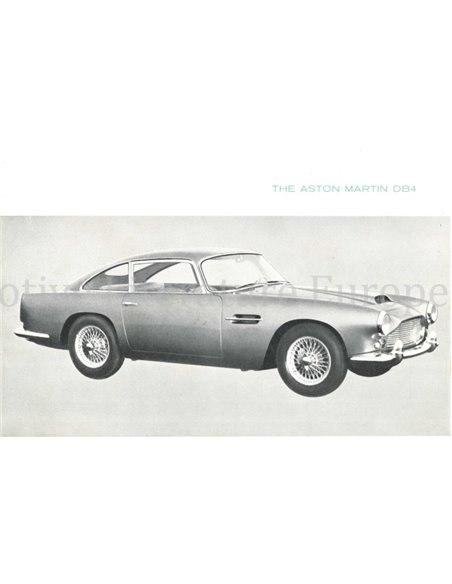 1960 ASTON MARTIN DB4 PROSPEKT ENGLISCH