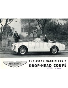 1954 ASTON MARTIN DB2-4 DROP-HEAD COUPE LEAFLET ENGELS