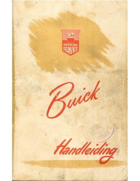 1951 BUICK MODEL 40 | 50 | 70 INSTRUCTIEBOEKJE NEDERLANDS
