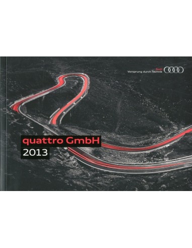 2013 AUDI QUATTRO GMBH MEDIA BROCHURE DUITS