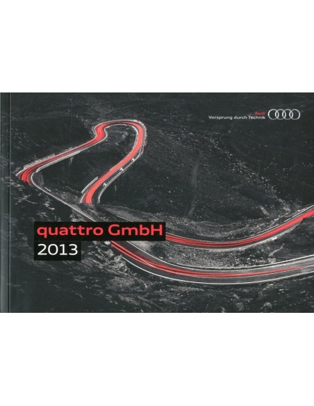 2013 AUDI QUATTRO GMBH MEDIA BROCHURE DUITS
