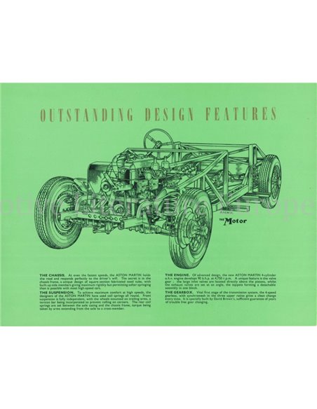 1948 ASTON MARTIN LAGONDA 2-LITRE SPORTS CAR BROCHURE ENGLISH