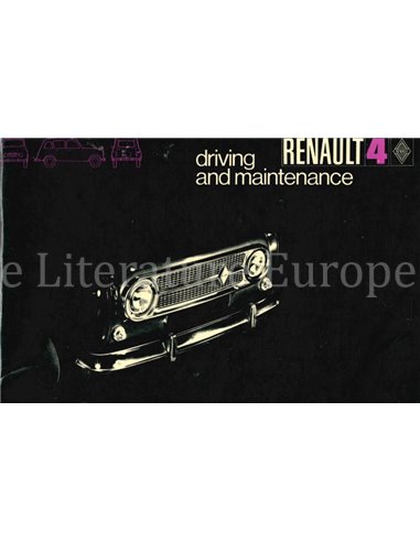 1970 RENAULT 4 BETRIEBSANLEITUNG ENGLISCH