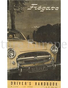 1955 RENAULT FREGATE BETRIEBSANLEITUNG ENGLISCH