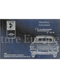 1975 WARTBURG 353 W INSTRUCTIEBOEKJE ENGELS
