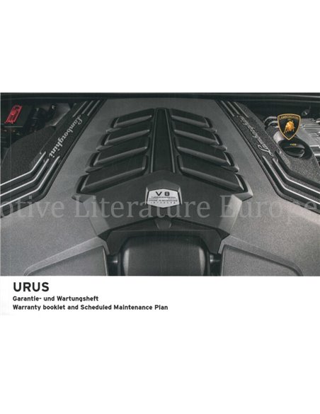 2019 LAMBORGHINI URUS MAINTENANCE & WARRANTY MANUAL GERMAN