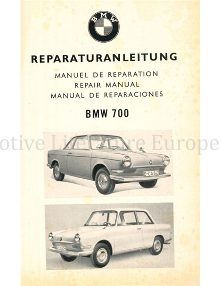 1961 BMW 700 REPAIR MANUAL MULTI
