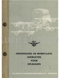 1962 DAF ONDERHOUDS- EN WERKPLAATS INSTUCTIES VOOR OPLEGGERS