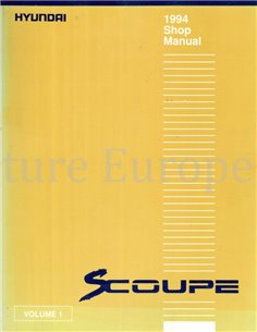 1994 HYUNDAI SCOUPE WERKPLAATSHANDBOEK ENGELS