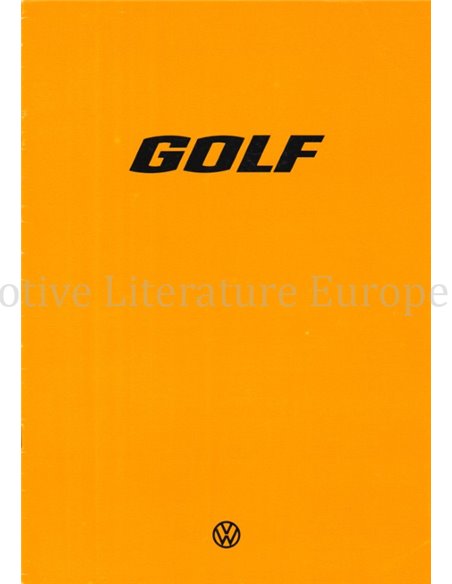 1976 VOLKSWAGEN GOLF PROSPEKT ENGLISCH