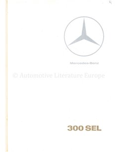1966 MERCEDES BENZ 300 SEL BROCHURE DUITS