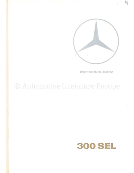 1966 MERCEDES BENZ 300 SEL PROSPEKT DEUTSCH