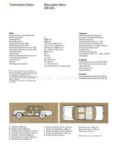 1966 MERCEDES BENZ 300 SEL PROSPEKT DEUTSCH 2
