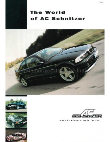 2000 BMW AC SCHNITZER RANGE BROCHURE ENGLISH