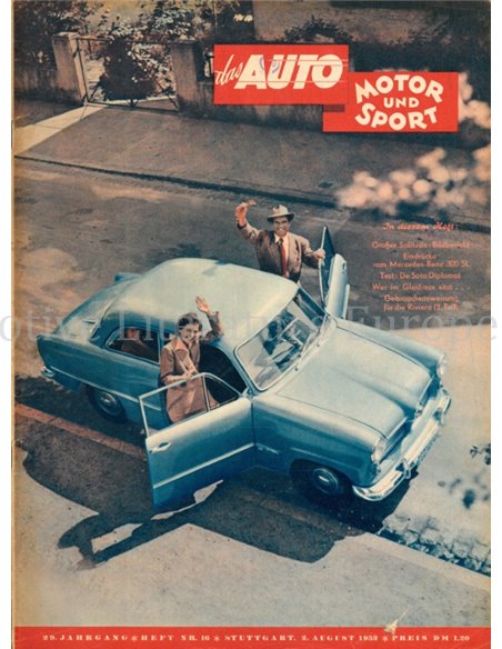1952 DAS AUTO MOTOR UND SPORT MAGAZINE 16 GERMAN