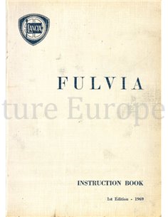 1969 LANCIA FULVIA BERLINA OWNERS MANUAL ENGLISH