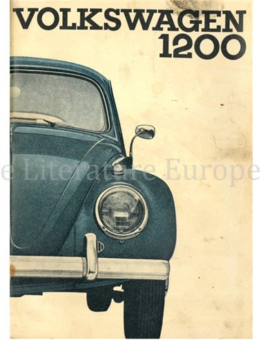 1963 VOLKSWAGEN KEVER 1200 INSTRUCTIEBOEK NEDERLANDS