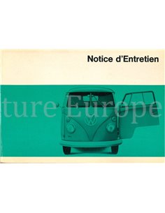 1966 VOLKSWAGEN T1 TRANSPORTER OWNERS MANUAL FRENCH