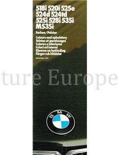 1987 BMW 5ER FARBEN UND POLSTER PROSPEKT
