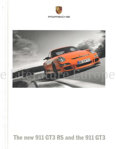 2007 PORSCHE 911 GT3 + RS HARDCOVER PROSPEKT ENGLISCH