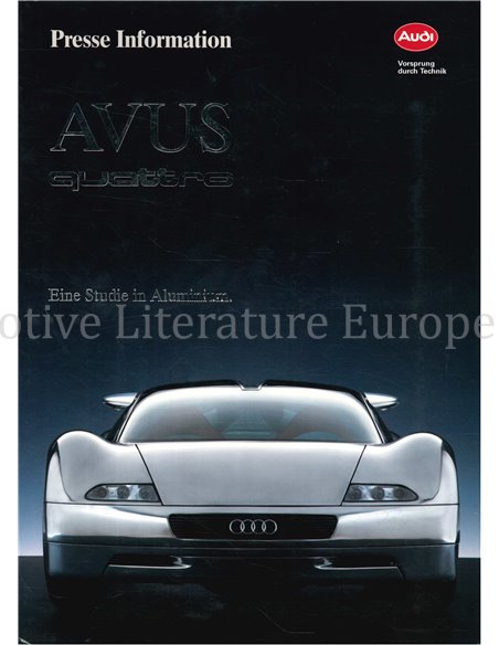 1992 AUDI AVUS QUATTRO PRESSEMAPPE DEUTSCH