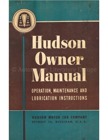 1949 HUDSON PROGRAMMA INSTRUCTIEBOEKJE ENGELS