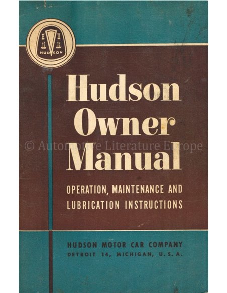 1949 HUDSON PROGRAMMA INSTRUCTIEBOEKJE ENGELS