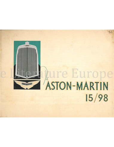 1938 ASTON MARTIN 15/98 BROCHURE ENGELS