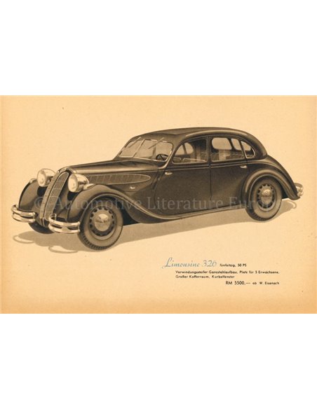 1937 BMW RANGE BROCHURE GERMAN