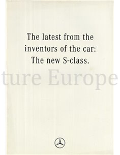 1991 MERCEDES BENZ S KLASSE BROCHURE ENGELS