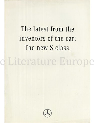 1991 MERCEDES BENZ S CLASS BROCHURE ENGLISH