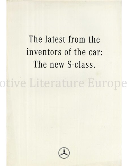 1991 MERCEDES BENZ S KLASSE BROCHURE ENGELS