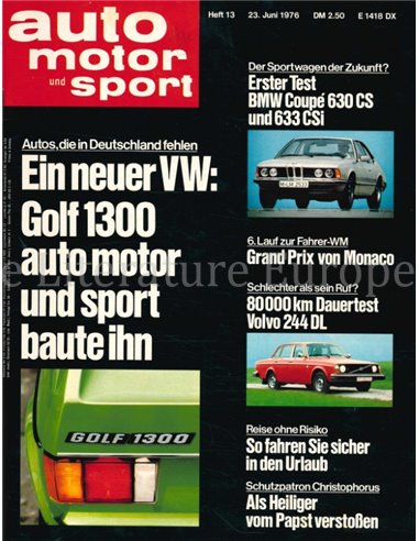 1976 AUTO MOTOR UND SPORT 13 GERMAN