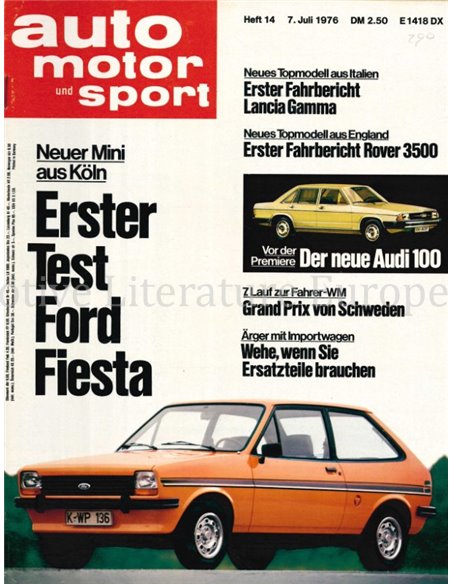 1976 AUTO MOTOR UND SPORT 14 GERMAN