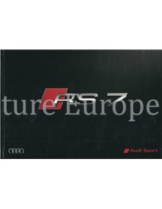 2016 AUDI RS7 HARDCOVER BROCHURE DUITS