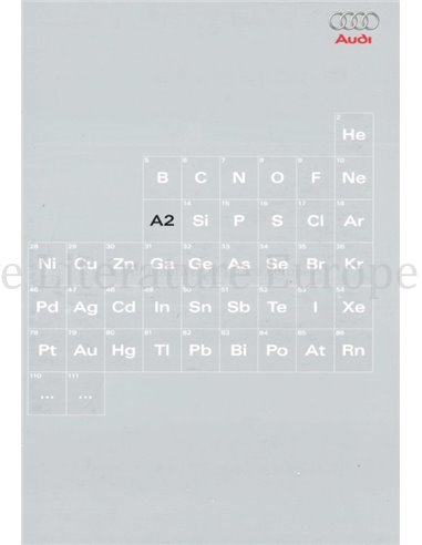2001 AUDI A2 BROCHURE ENGLISCH