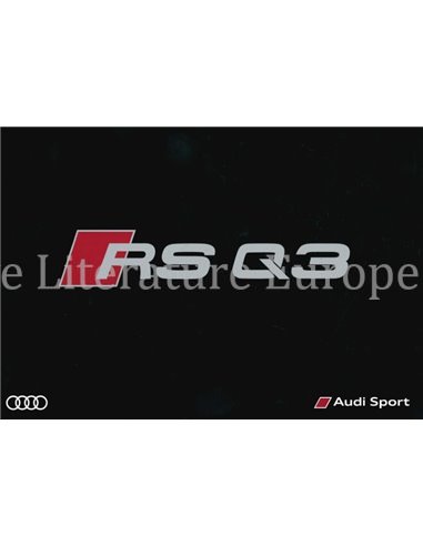 2015 AUDI RS Q3 HARDCOVER BROCHURE DUITS
