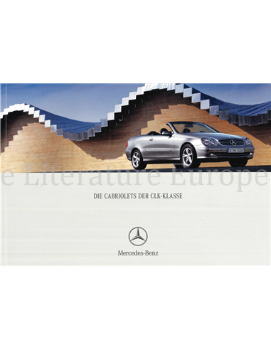 2004 MERCEDES BENZ CLK CABRIO BROCHURE DUITS