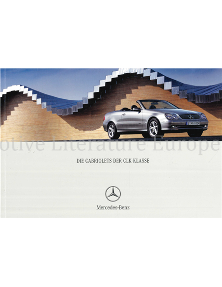 2004 MERCEDES BENZ CLK CABRIO BROCHURE DUITS