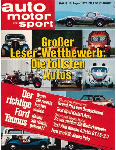1976 AUTO MOTOR UND SPORT 17 GERMAN