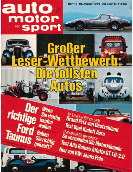 1976 AUTO MOTOR UND SPORT 17 GERMAN