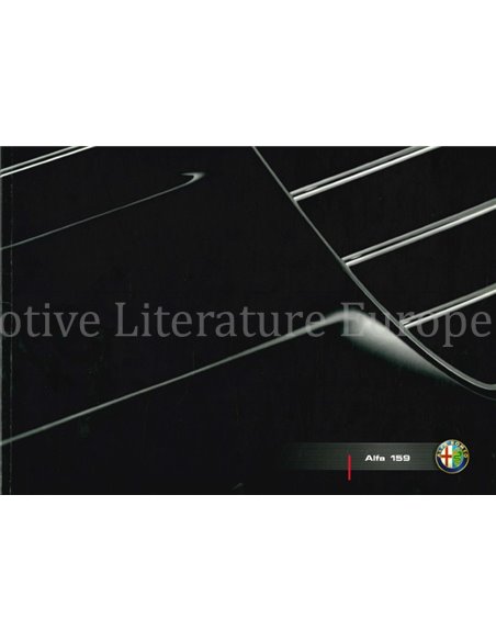 2005 ALFA ROMEO 159 SEDAN BROCHURE NEDERLANDS