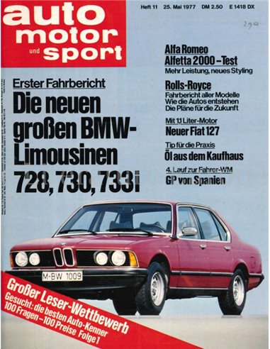 1977 AUTO MOTOR UND SPORT 11 DUITS