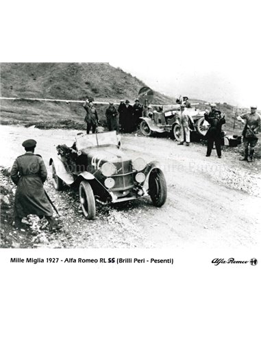 1927 MILLE MIGLIA ALFA ROMEO RL SS PRESS PHOTO