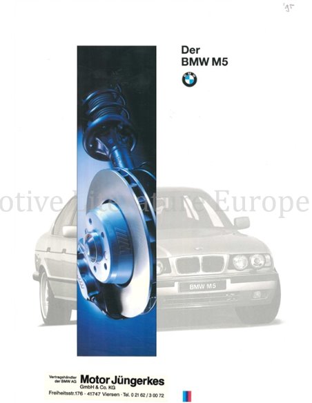 1995 BMW M5 BROCHURE DUITS
