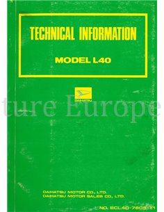 1978 DAIHATSU L40 (CUORE) TECHNISCHE INFORMATIE ENGELS