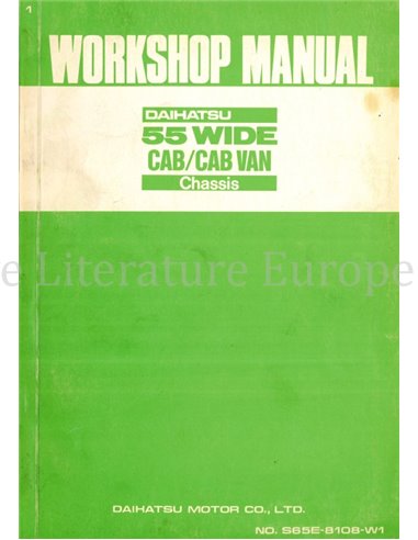 1981 DAIHATSU 55 WIDE CAB | CAB VAN, CHASSIS WERKSTATTHANDBUCH ENGLISCH