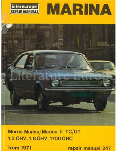 1971 MORRIS MARINA 1 AND 2 WORKSHOP MANUAL ENGLISH