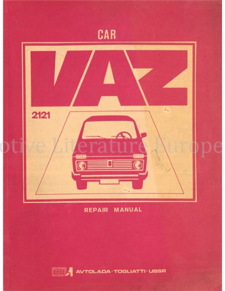 1990 VAZ 2121 (LADA NIVA) WERKSTATTHANDBUCH ENGLISCH