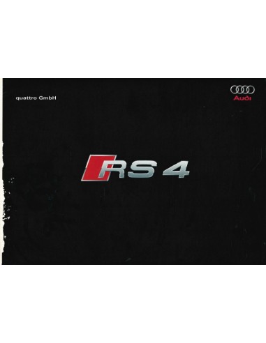 2005 AUDI RS4 QUATTRO BROCHURE GERMAN